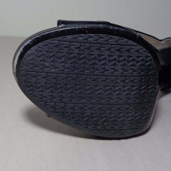 Michael Kors Size 6.5 M / Black / Leather / Heeled Sandals Women's Shoes - Picture 12 of 16